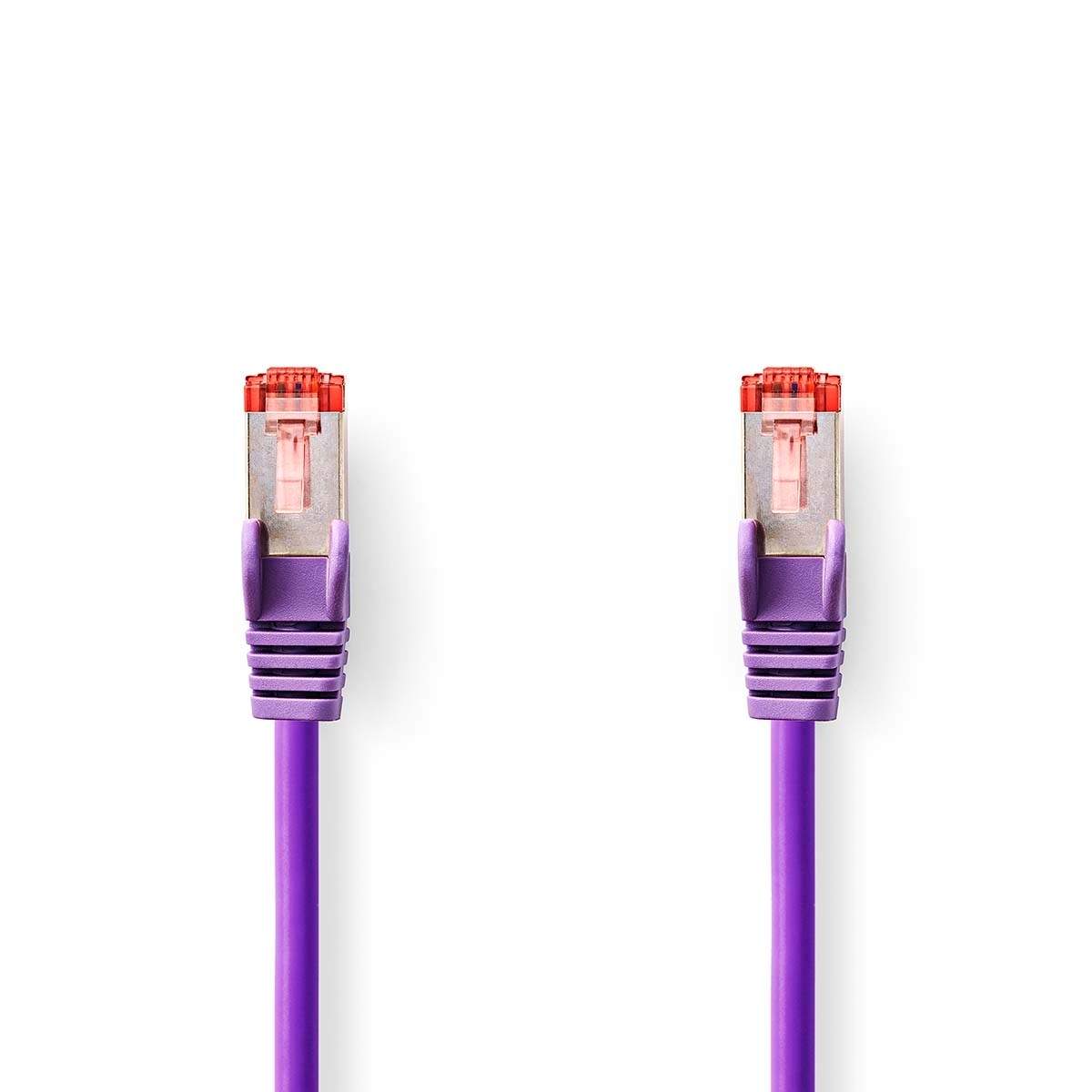 Kat 6 kabel | RJ45 Han | RJ45 Han | S/FTP | 3.00 m | Runde | LSZH | Violet | Plastikpose