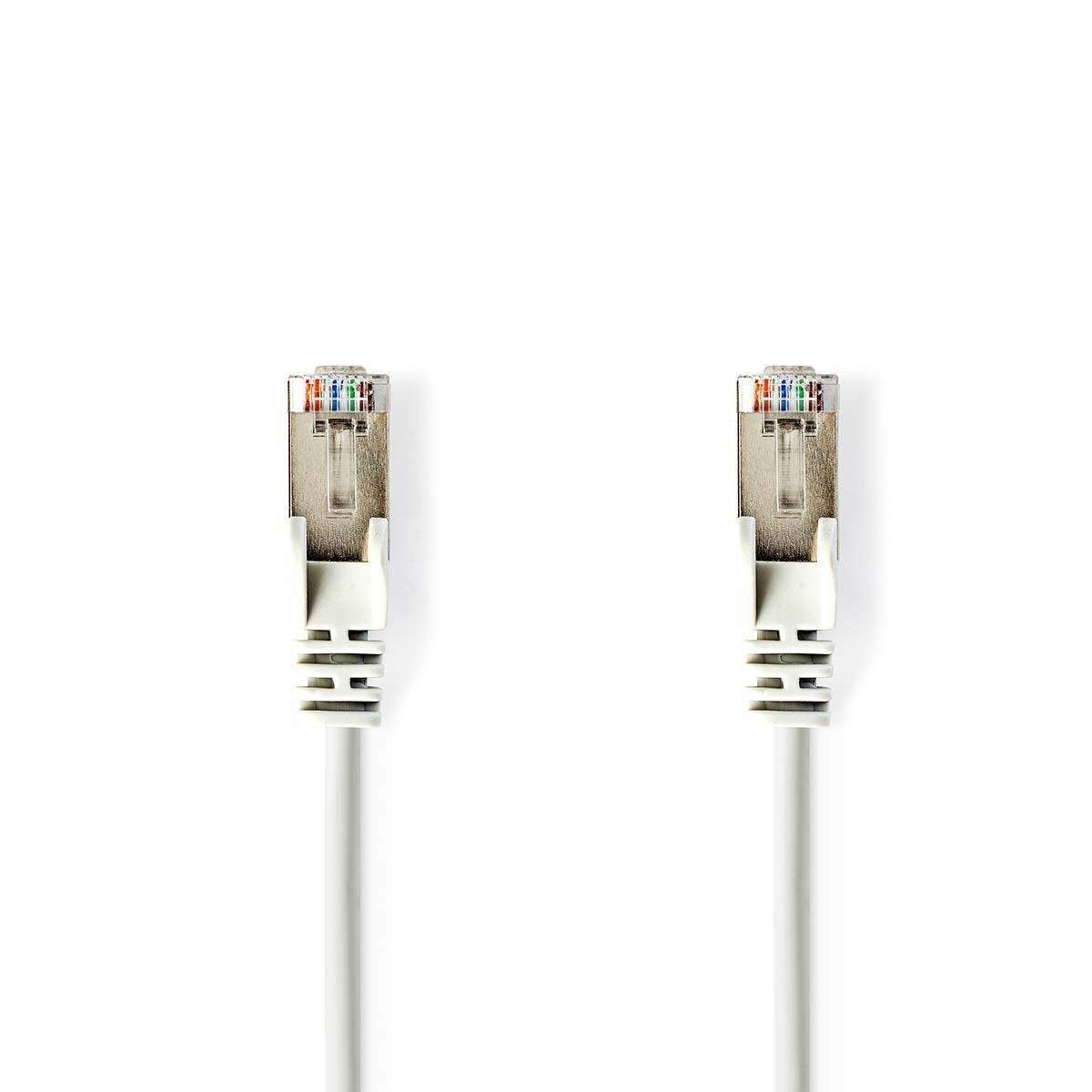 CAT5e netværkskabel | SF/UTP | RJ45 Han | RJ45 Han | 20.0 m | Runde | PVC | Hvid | Plastikpose
