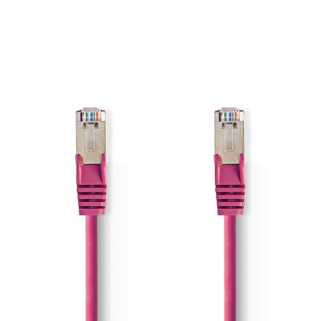 CAT5e nätverkskabel SF/UTP RJ45 hane RJ45 hane 20.0 m Rund PVC Rosa Plastpåse | Hem & Hobby | Pryloteket