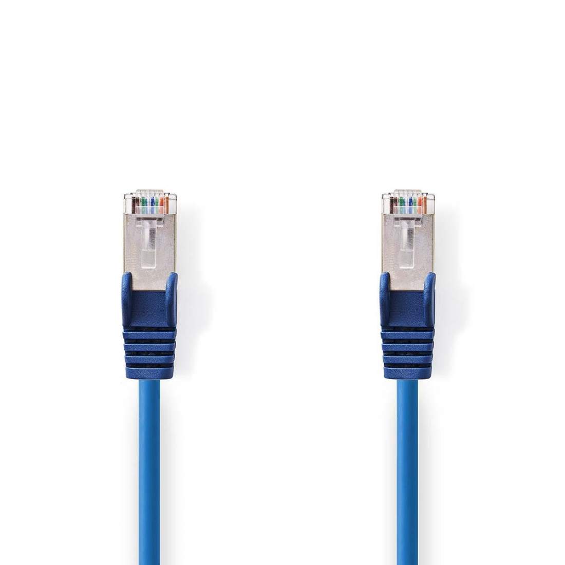 CAT5e nätverkskabel SF/UTP RJ45 hane RJ45 hane 0.30 m Rund PVC Blå Plastpåse | Hem & Hobby | Pryloteket