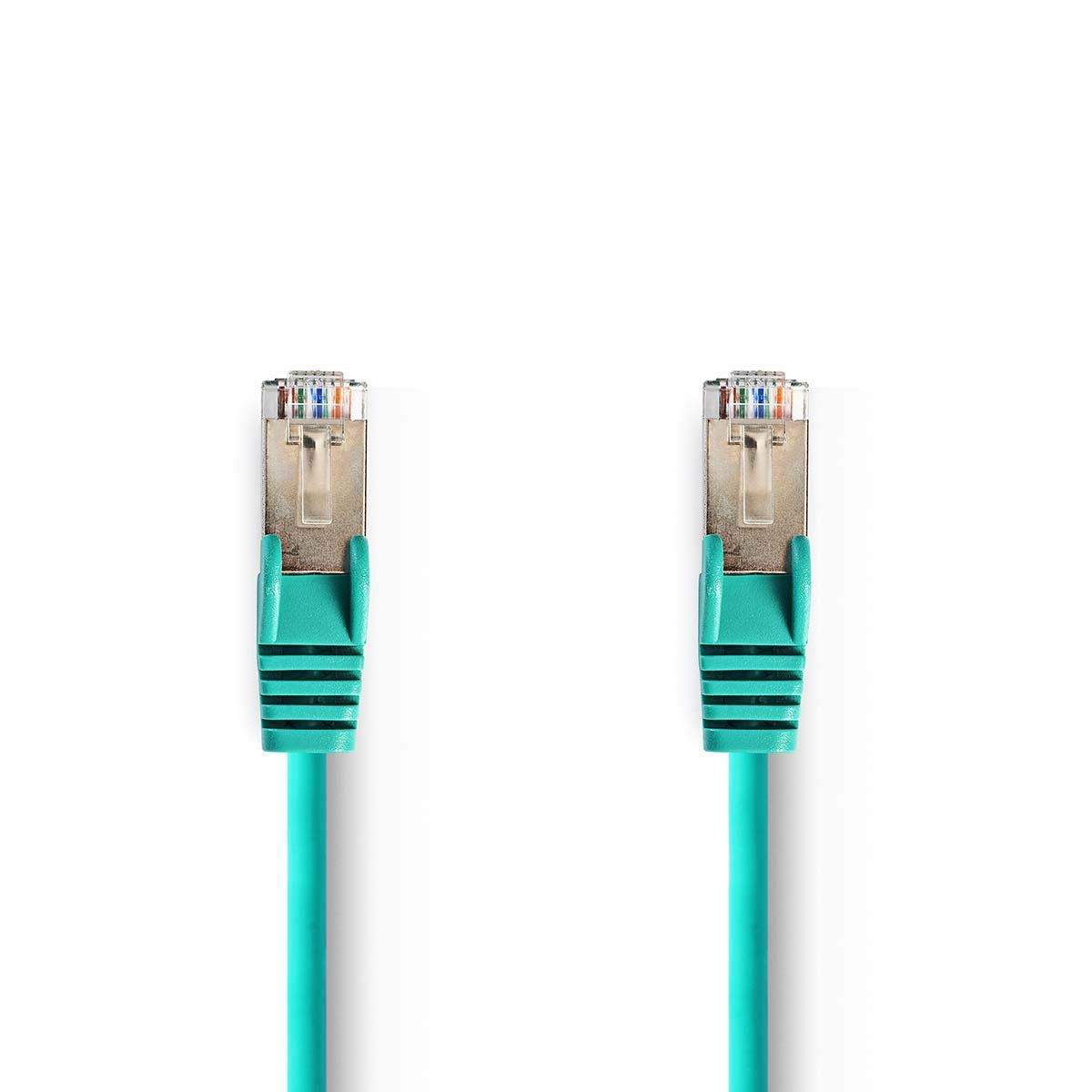 CAT5e netværkskabel | SF/UTP | RJ45 Han | RJ45 Han | 5.00 m | Runde | PVC | Grøn | Plastikpose