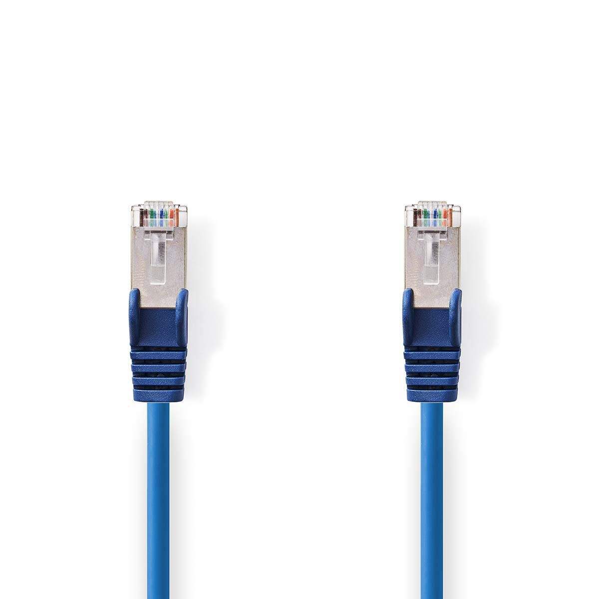 CAT5e verkkokaapeli | SF/UTP | RJ45 uros | RJ45 uros | 15.0 m | Pyöreä | PVC | Sininen | Muovipussi
