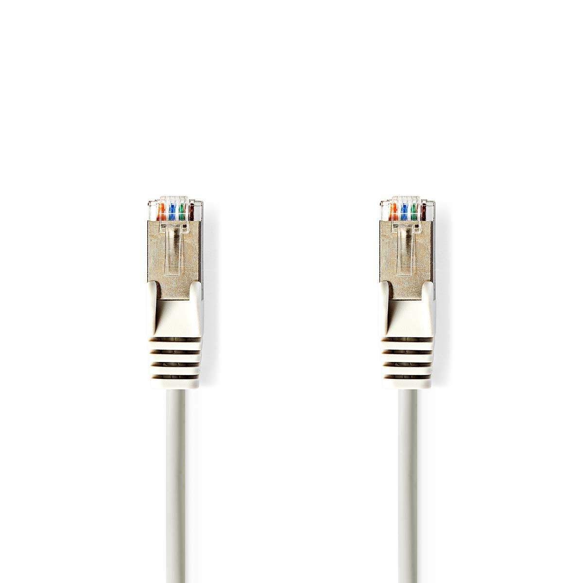 Nedis CAT5e netværkskabel | SF/UTP | RJ45 Han | RJ45 Han | 7.50 m | Runde | PVC | Grå | Konvolut