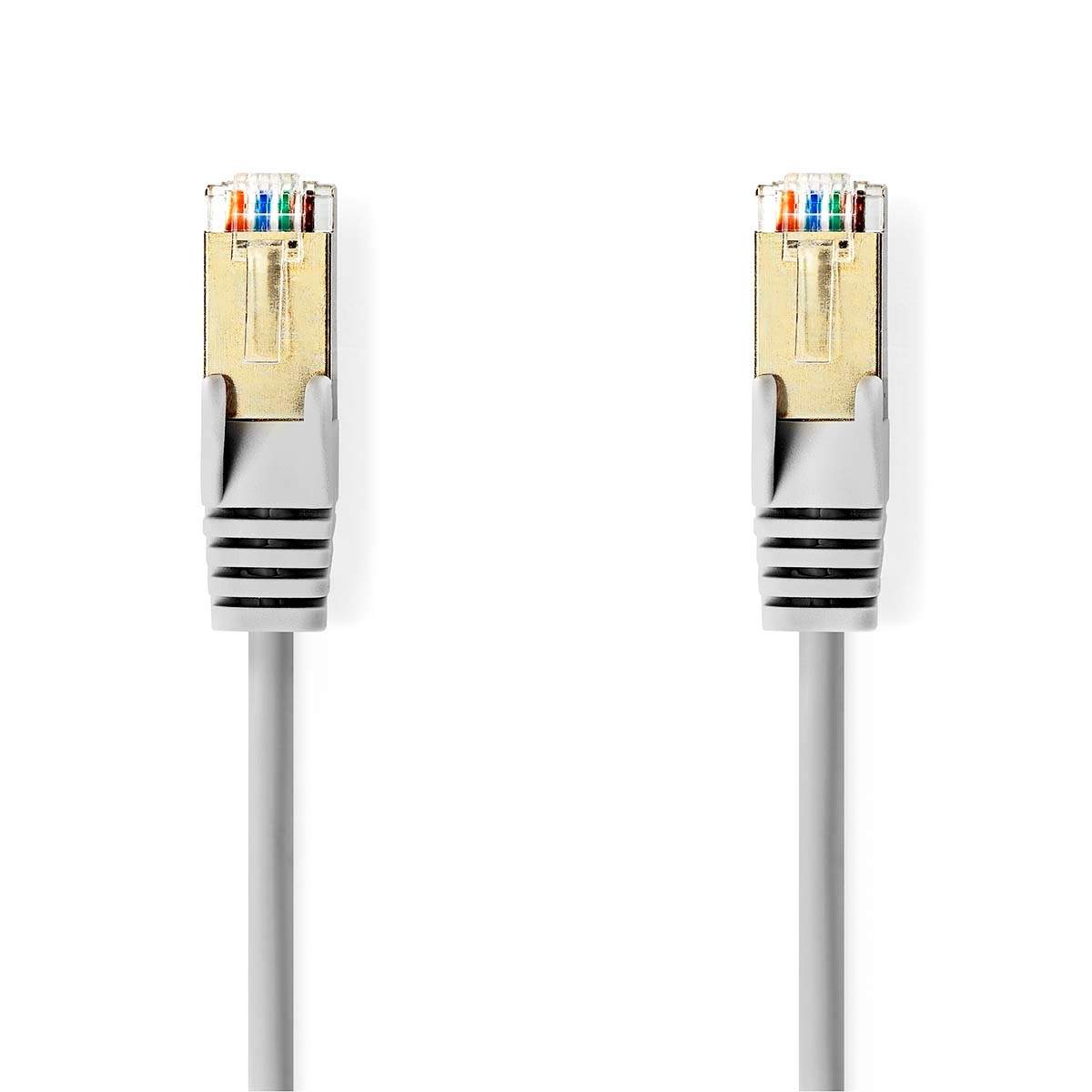 CAT5e nätverkskabel SF/UTP RJ45 hane RJ45 hane 0.15 m Rund PVC Grå Plastpåse | Hem & Hobby | Pryloteket