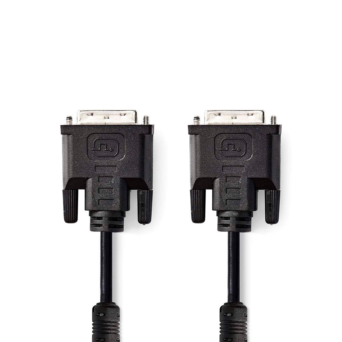 Nedis - DVI-kabel | DVI-I 24+5-Pin Han | DVI-I 24+5-Pin Han | 2560x1600 | Nikkelplateret | 2.00 m | Lige | PVC | Sort | Konvolut - CCGP32050BK20