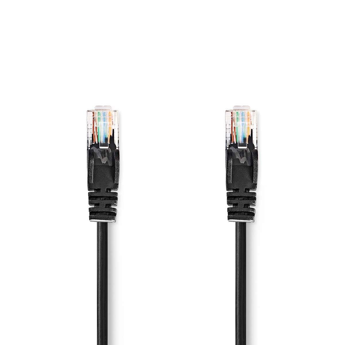 CAT5e netværkskabel | U/UTP | RJ45 Han | RJ45 Han | 0.50 m | Runde | PVC | Sort | Konvolut