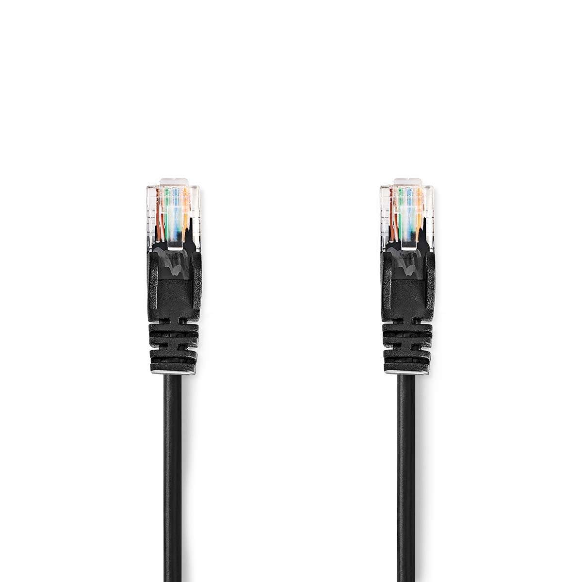 CAT5e netværkskabel | U/UTP | RJ45 Han | RJ45 Han | 5.00 m | Runde | PVC | Sort | Konvolut