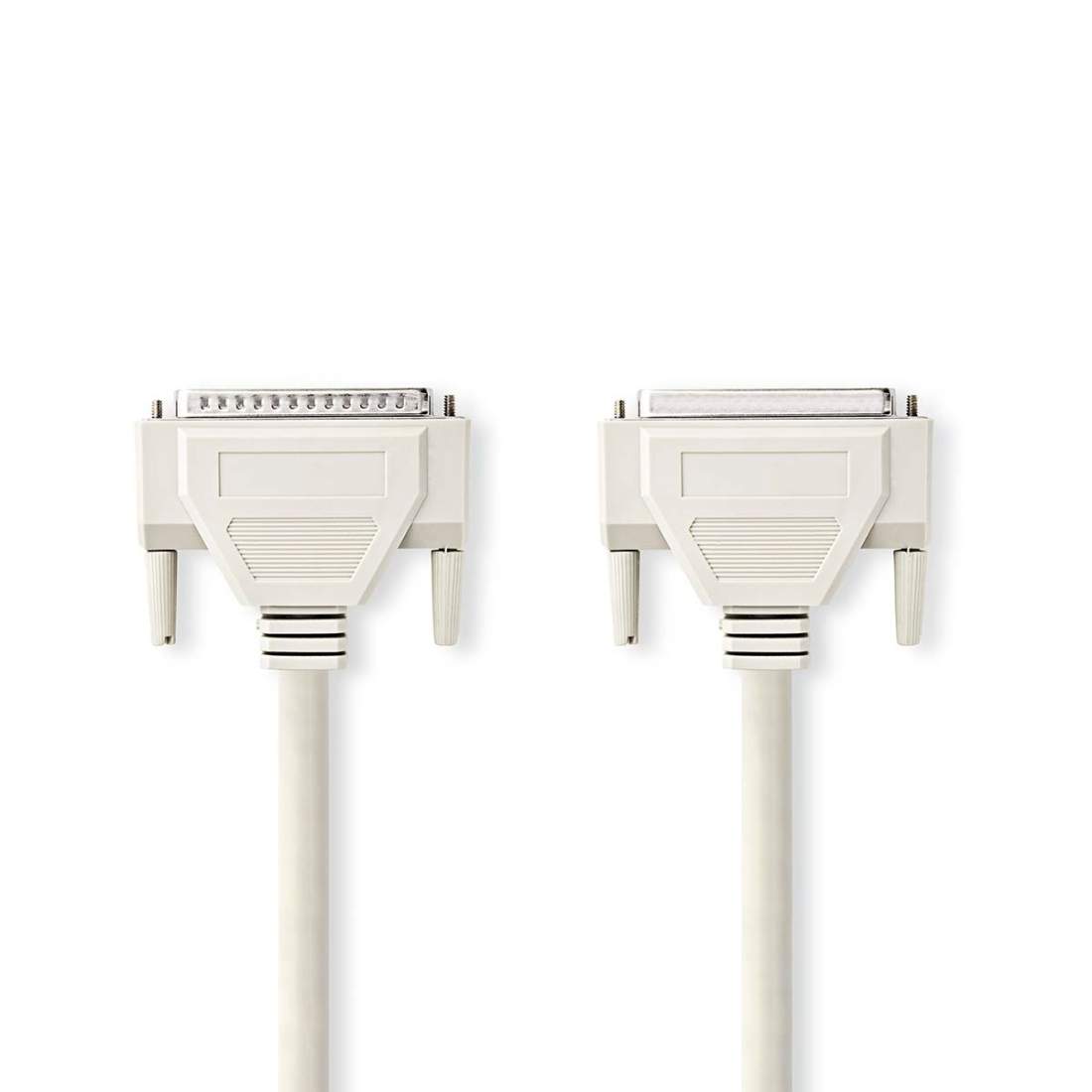 Serie Kabel D-SUB 25-Pin Hane D-SUB 25-Pin Hona Nickelplaterad 2.00 m Rund PVC Elfenben Kuvert | Hem & Hobby | Pryloteket