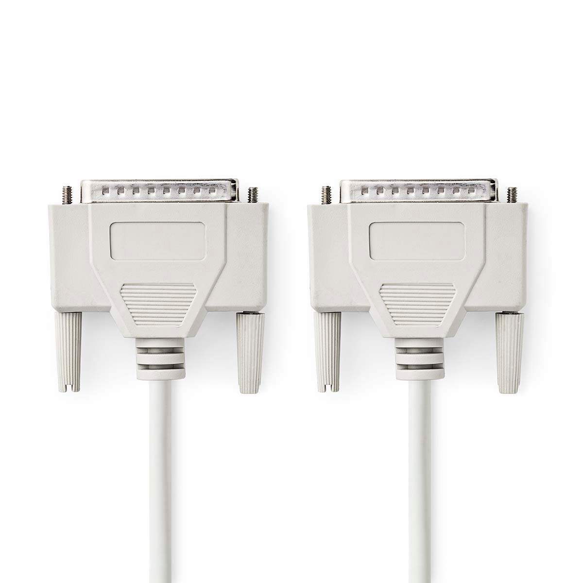 Seriel kabel | D-SUB 25-Pin Han | D-SUB 25-Pin Han | Nikkelplateret | 3.00 m | Runde | PVC | Elfenben | Plastikpose