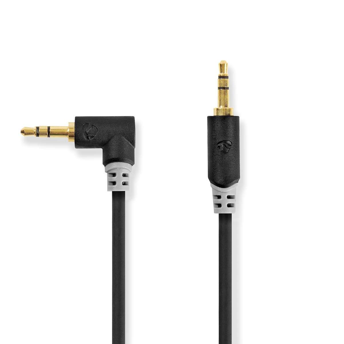 Stereo Audio kabel | 3.5 mm Hanstik | 3.5 mm Hanstik | Guldplateret | 0.50 m | Runde | Antracit | Box