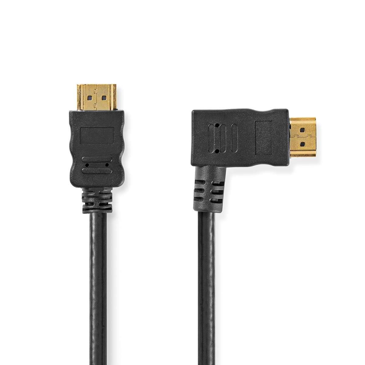 High Speed ​​HDMI ™ kabel med Ethernet | Lige Hooked HDMI ™ stik | HDMI™ Stik | 4K@30Hz | 10.2 Gbps | 1.50 m | Runde | PVC | Sor billede