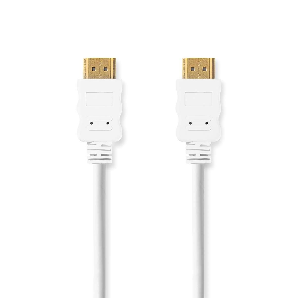 High Speed ​​HDMI ™ kabel med Ethernet | HDMI™ Stik | HDMI™ Stik | 4K@30Hz | ARC | 10.2 Gbps | 2.00 m | Runde | PVC | Hvid | Pla