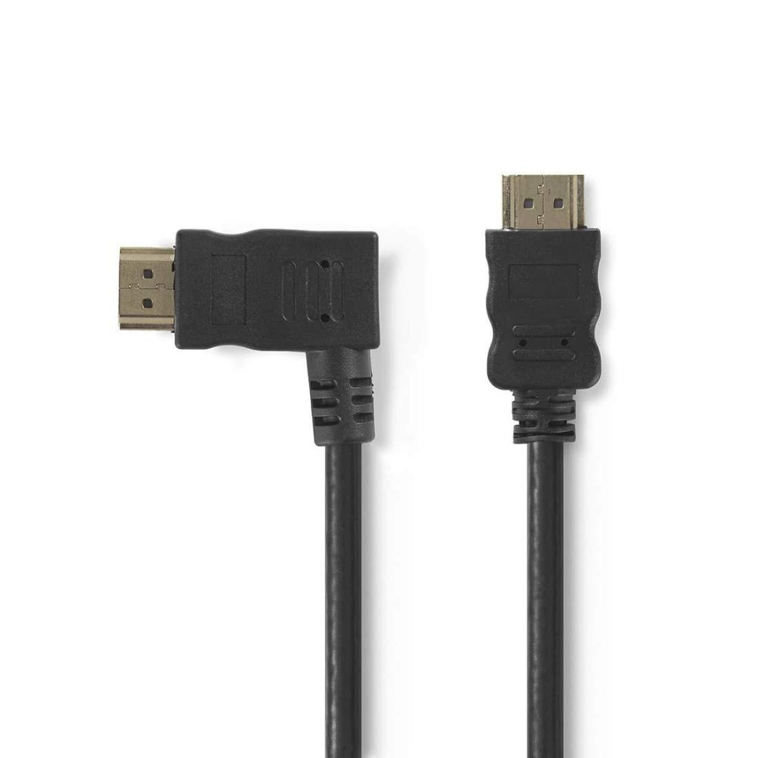 High Speed ​​HDMI ™ kabel med Ethernet Vänster Hooked HDMI ™ Connector HDMI™ Kontakt 4K@30Hz 10.2 Gbps 1.50 m Rund | Elektronik - Kablar & Adaptrar - Adaptrar & Signalomvandlare - Video | Pryloteket