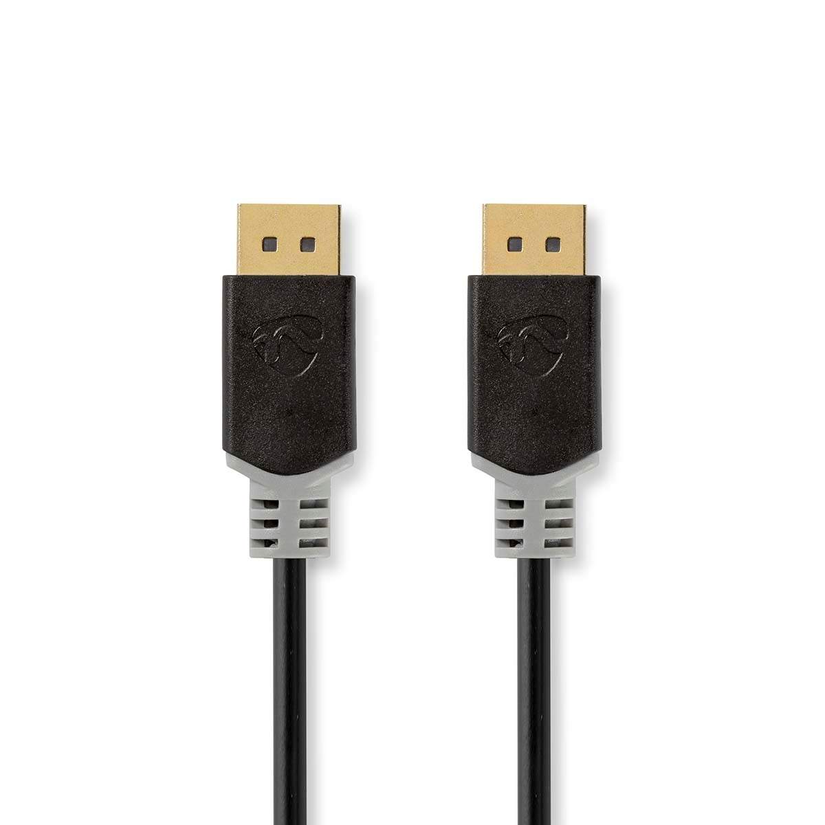 Nedis - Displayport kabel | DisplayPort Han | DisplayPort Han | 4K@60Hz | Guldplateret | 2.00 m | Runde | PVC | Antracit | Box - CCBW37000AT20