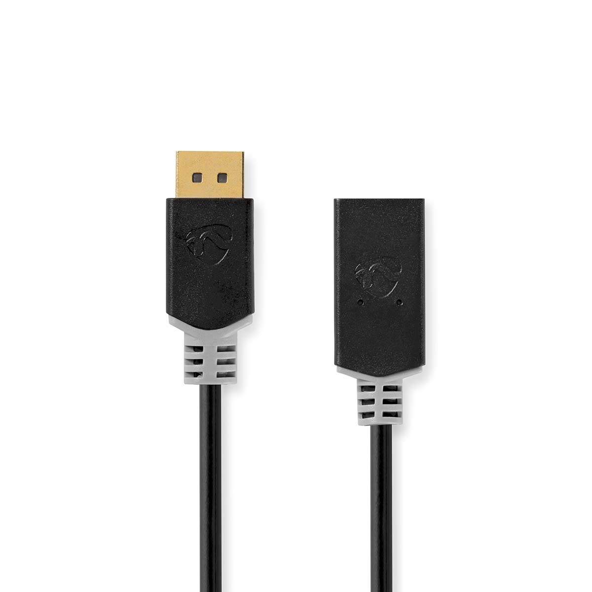 Displayport kabel | DisplayPort Han | HDMI™ Stik | 4K@30Hz | Guldplateret | 0.20 m | Runde | PVC | Antracit | Box