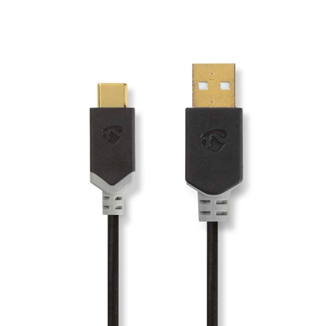 USB-kabel USB 2.0 USB-A Hane USB-C™ Hane 60 W 480 Mbps Guldplaterad 1.00 m Rund PVC Antracit Kartong med f | Elektronik - Kablar & Adaptrar - Adaptrar & Signalomvandlare - USB | Pryloteket