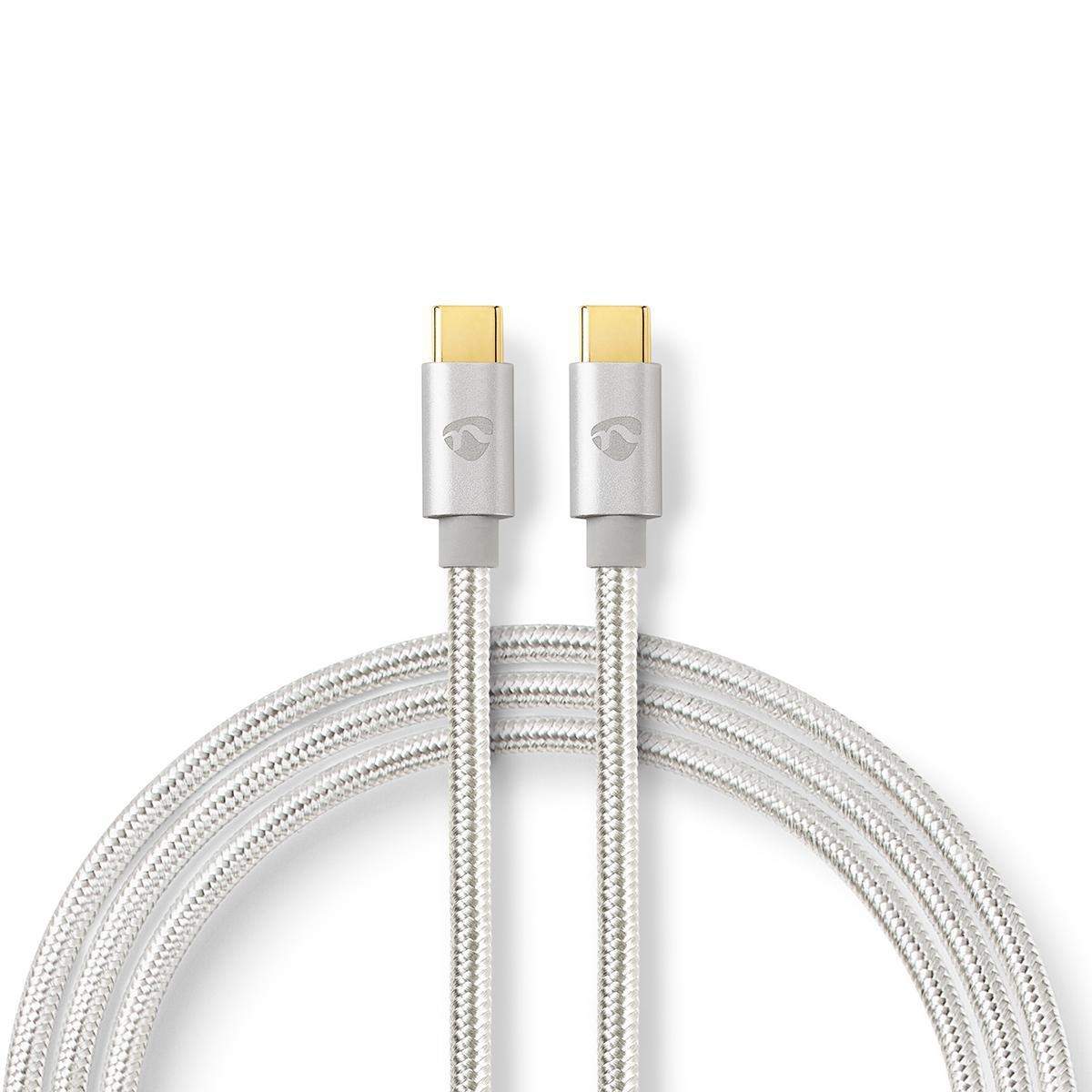 USB-kabel USB 3.2 Gen 1 USB-C™ Hane USB-C™ Hane 60 W 4K@60Hz 5 Gbps Guldplaterad 1.00 m Rund Flätad / Nylon | Elektronik - Kablar & Adaptrar - Kablar | Pryloteket