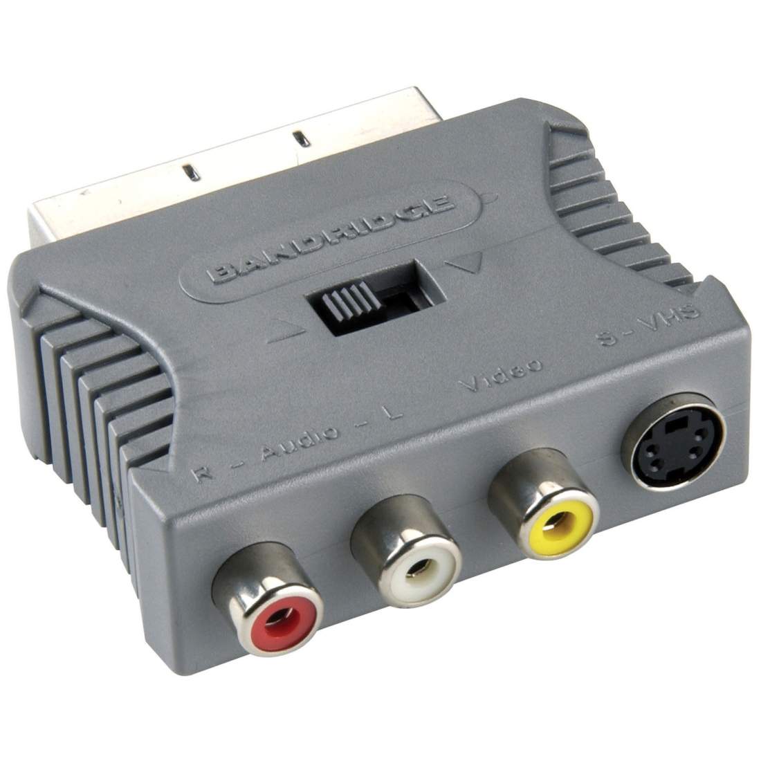 SCART-Adapter SCART hane - S-Video, hona + 3x RCA, hona Grå | Elektronik - Kablar & Adaptrar - Adaptrar & Signalomvandlare - Video | Pryloteket