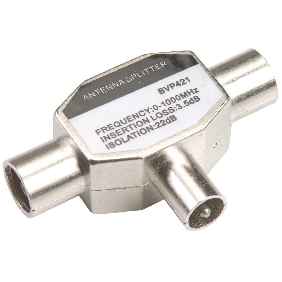 Koax Adapter Koax Hane - 2x Coax Hona Silver | Hem & Hobby | Pryloteket