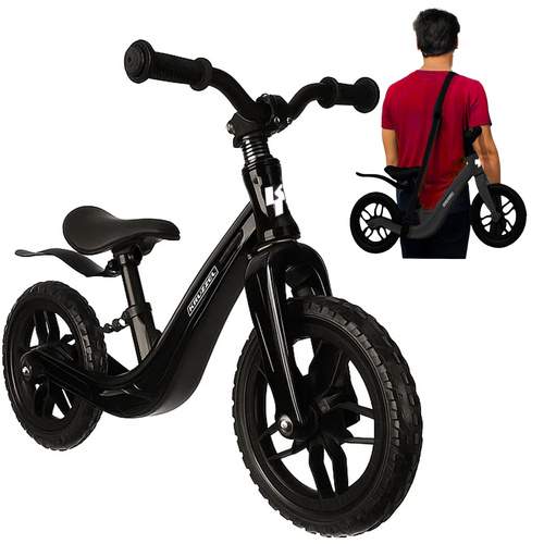 Balancecykel til børn – let, justerbar, sort