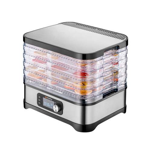 Svampe- og frugttørrer – 5 bakker, LCD-skærm, energieffektiv