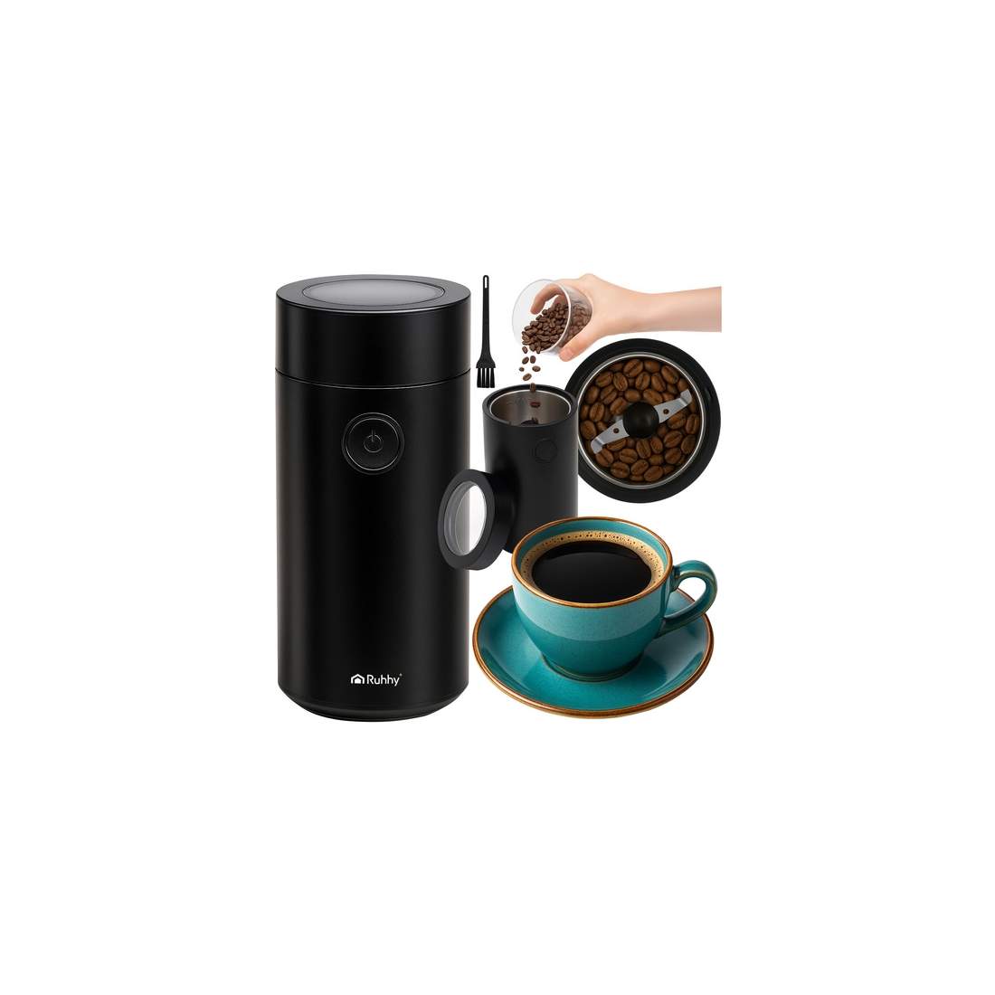 Elektrisk kaffekvarn – kompakt, snabb, BPA-fri | Hem & Hobby | Pryloteket