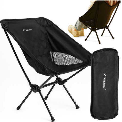 Sammenklappelig campingstol – let, kompakt, 120 kg kapacitet