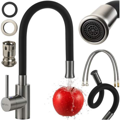 Fleksibel køkkenarmatur – 360° tud, vandbesparende belufter