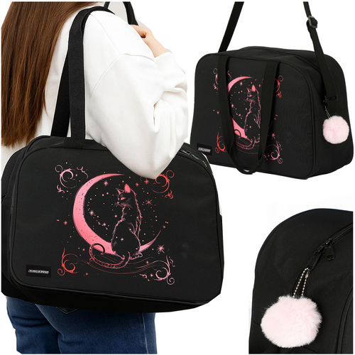 Skolesportstaske, 13L – Holdbar, Alsidig, Sort/Pink