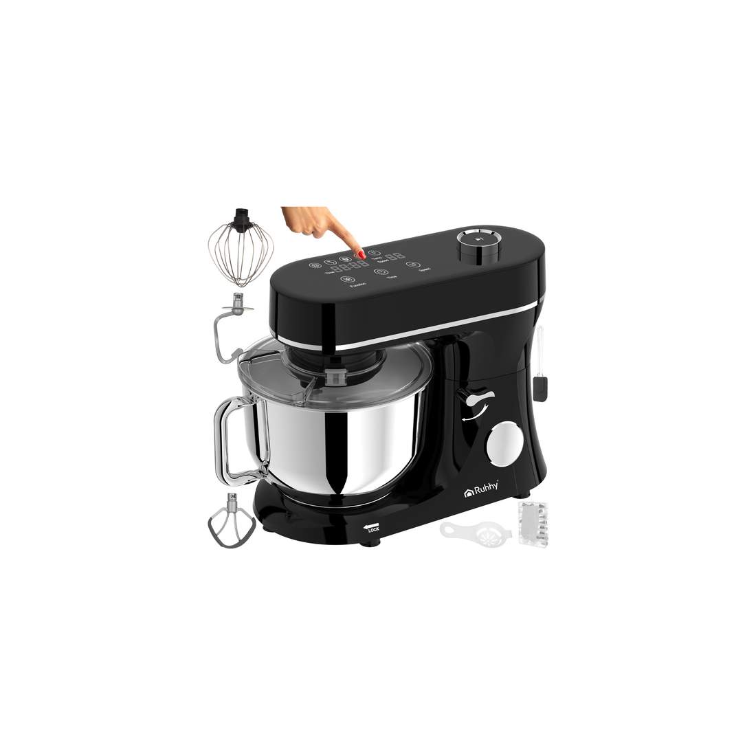 Planetblandare med uppvärmd 6,2L skål, 3 tillbehör | Hem & Hobby | Pryloteket