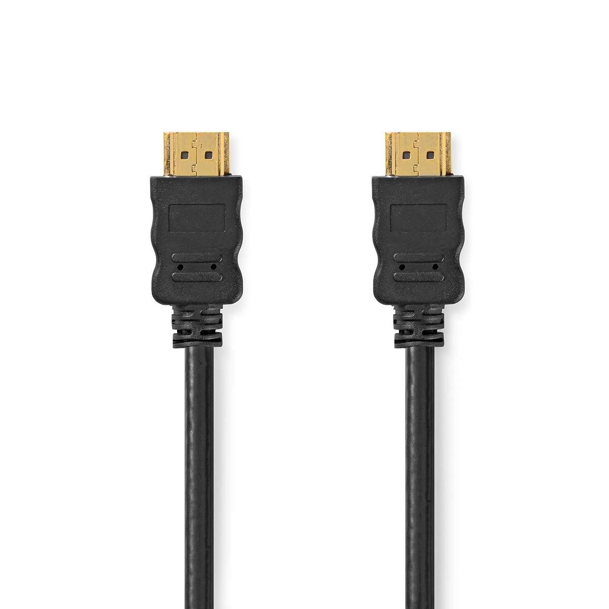 Nedis High Speed ​​HDMI ™ kabel med Ethernet | HDMI™ Stik | HDMI™ Stik | 4K@30Hz | ARC | 10.2 Gbps | 10.0 m | Runde | PVC | Sort | Konvolut