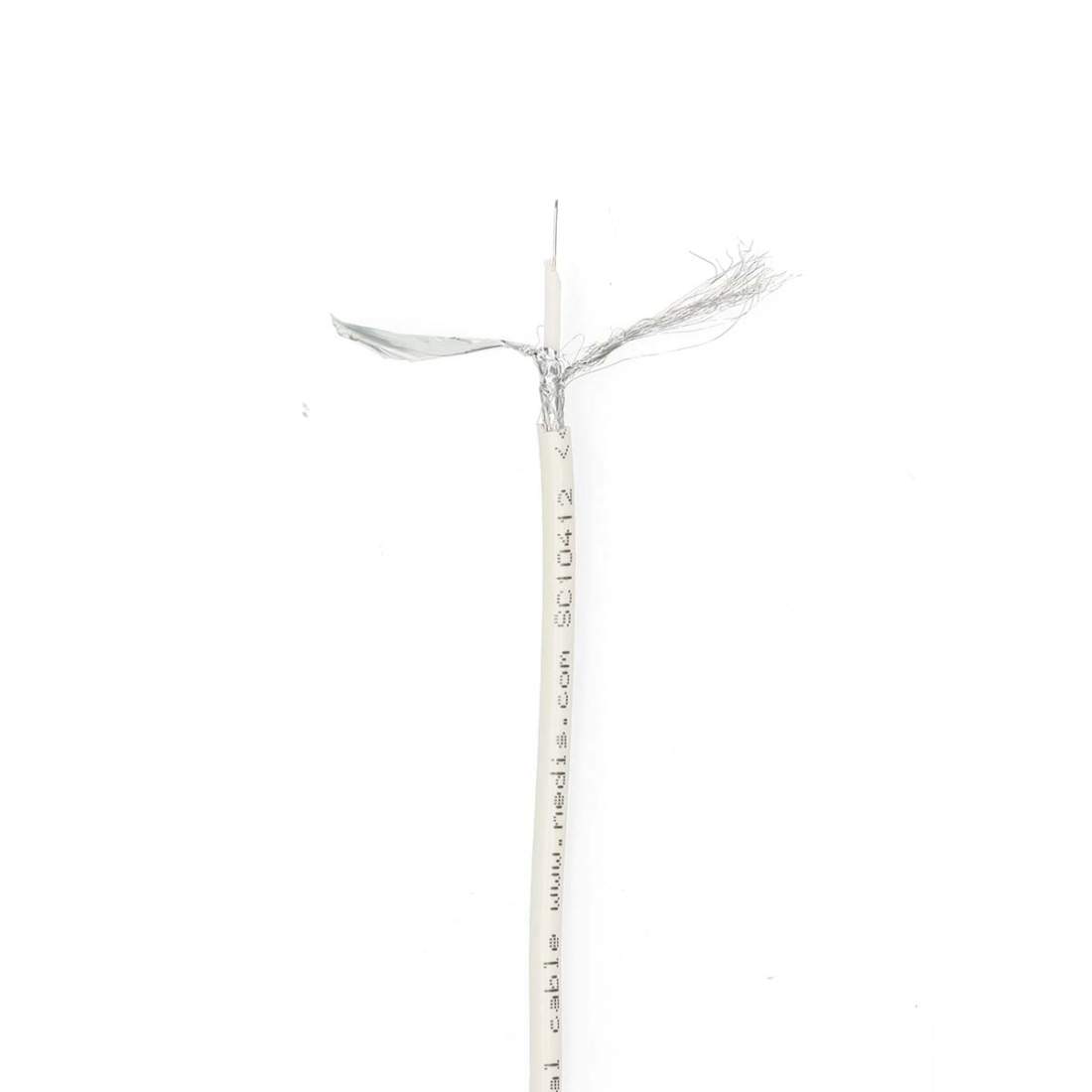 Minikoaxialkabel, dubbelskärmad, 10m, PVC, vit | Hem & Hobby | Pryloteket