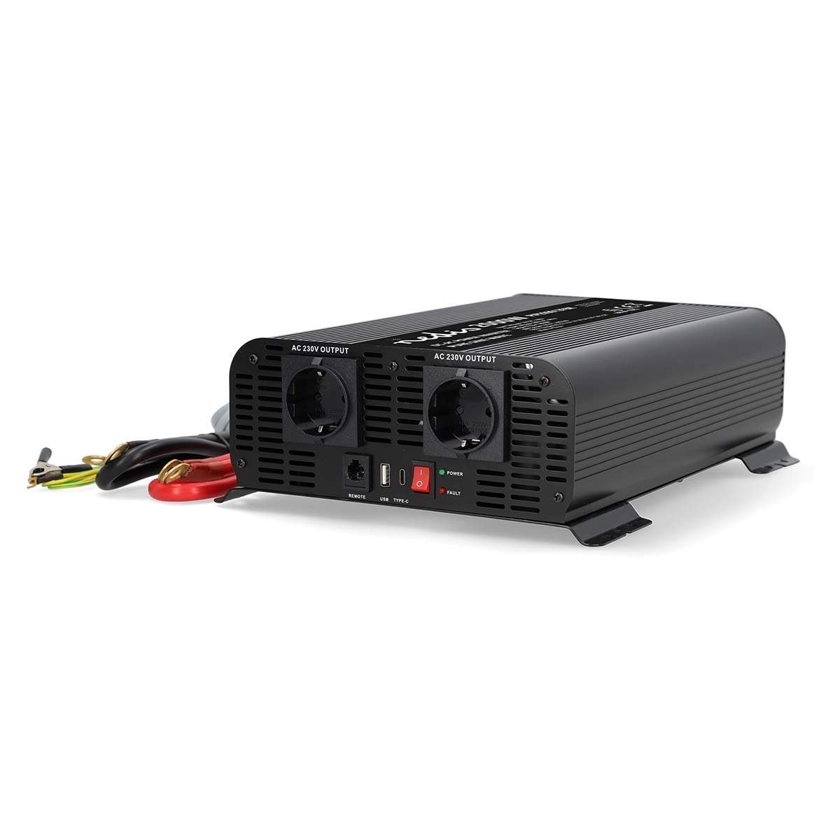 Pure Sine Wave Power Inverter, 2000W, 12V DC till 230V AC | Hem & Hobby | Pryloteket