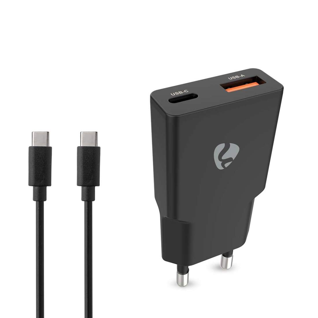 20W Dual GaN väggladdare med USB-C PD & USB-A snabbladdning | Hem & Hobby | Pryloteket