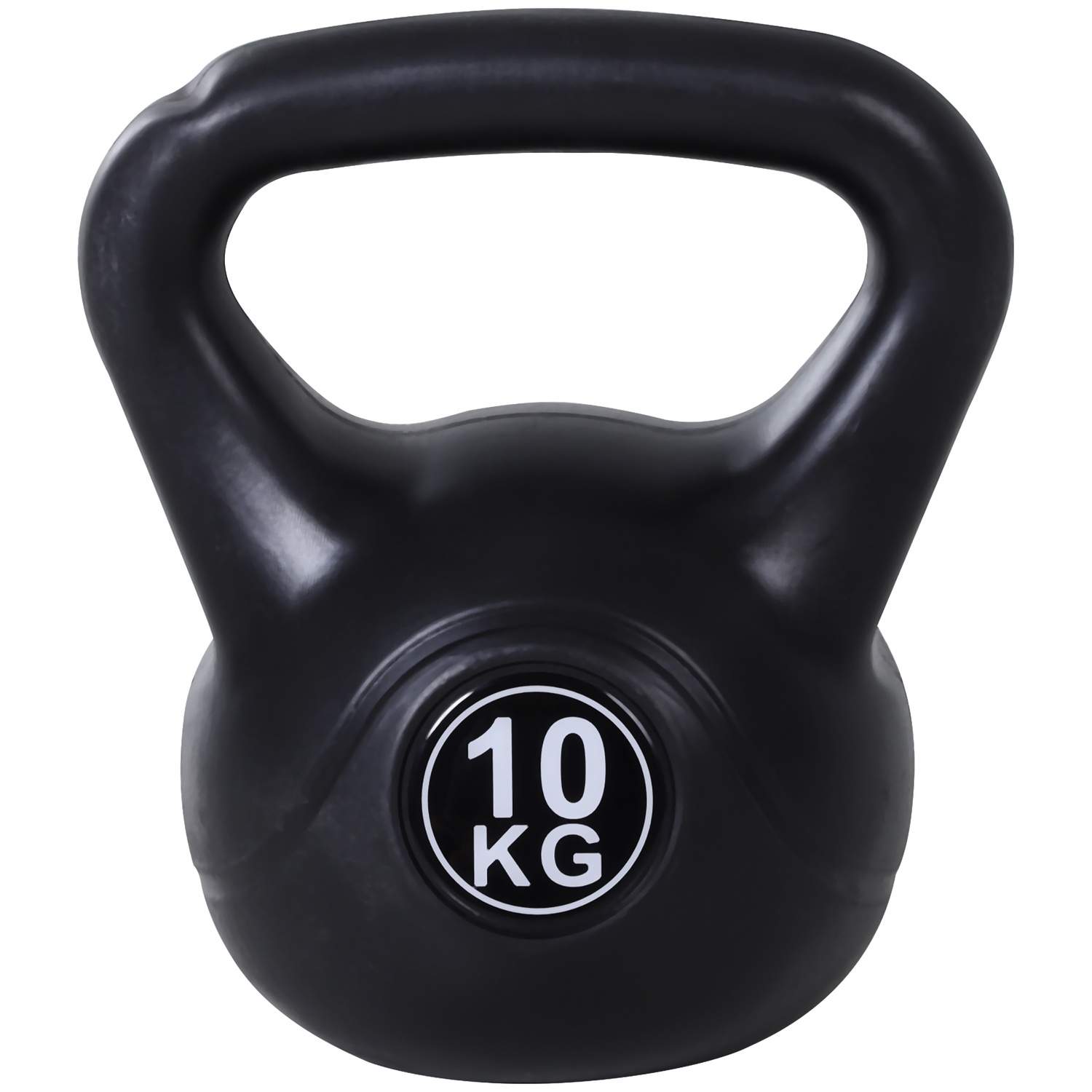 Kettlebell 10 kg – Sandfyldt, Sort, Begyndervenlig