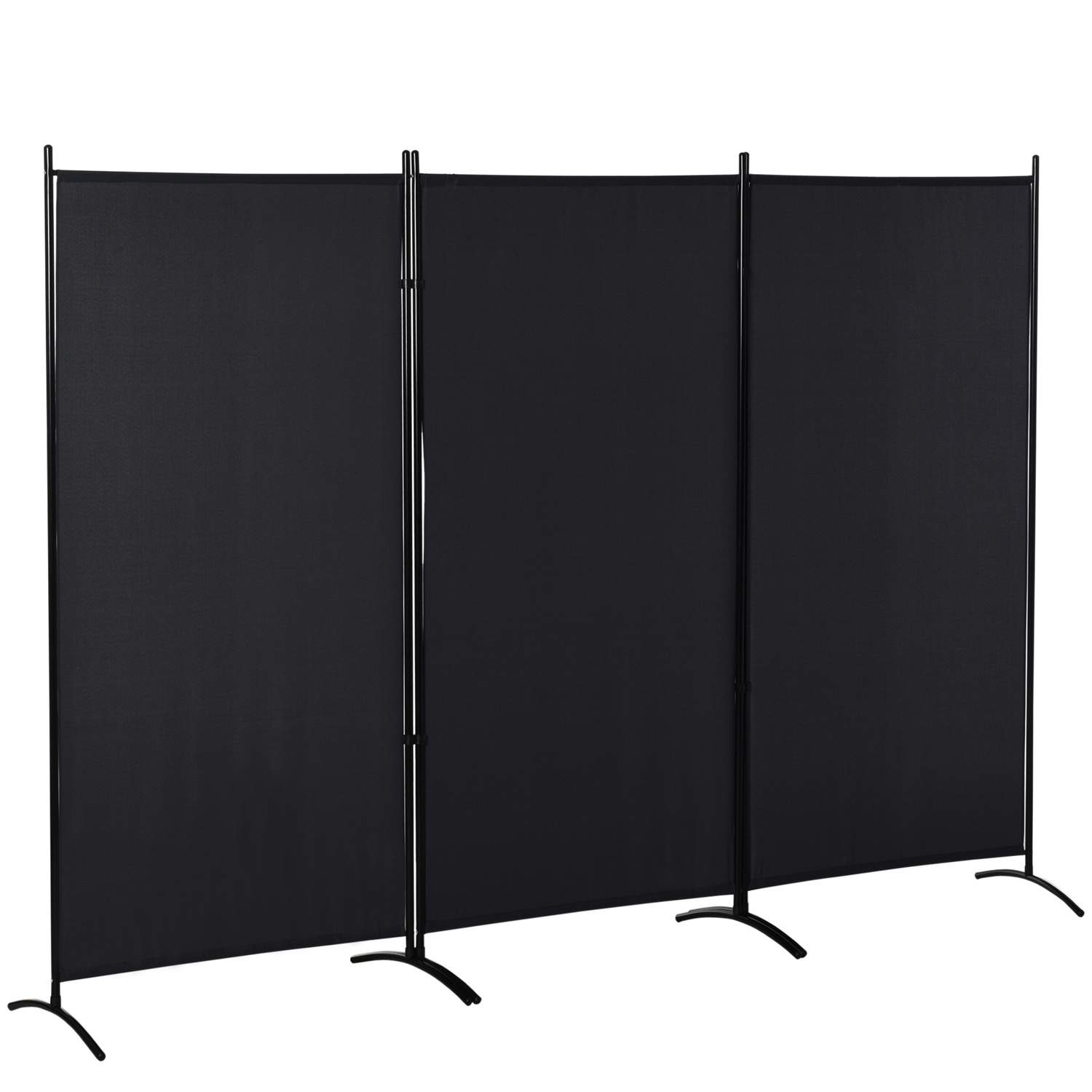 3-panels sort rumdeler – metalramme, privatskærm