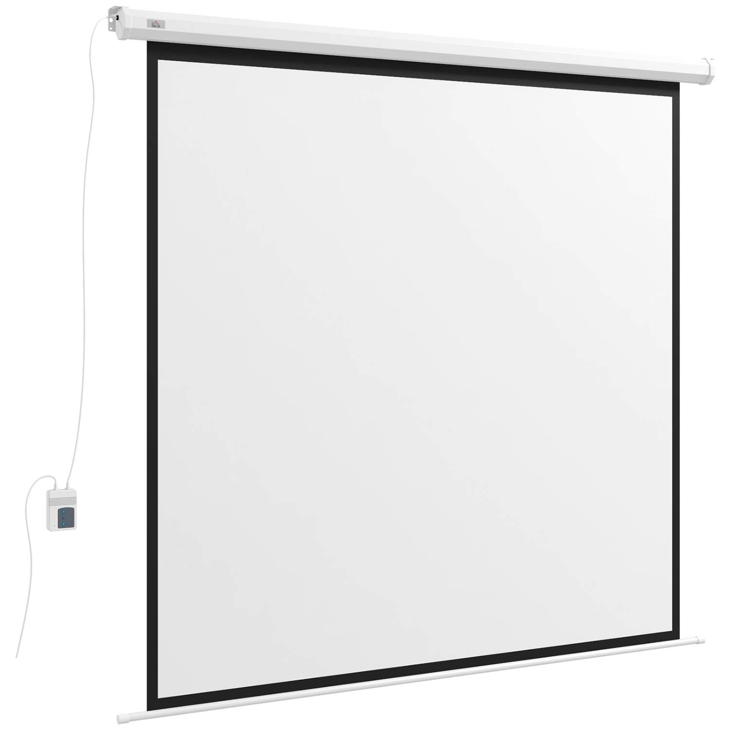Motoriseret projektorskærm, 1:1 format, fjernbetjening, 172x172 cm
