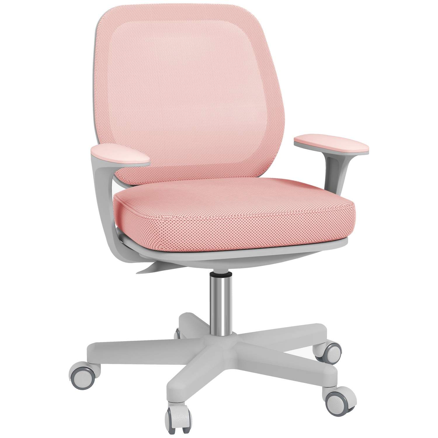Ergonomisk kontorstol, Justerbar Pink Drejelig Skrivebordsstol