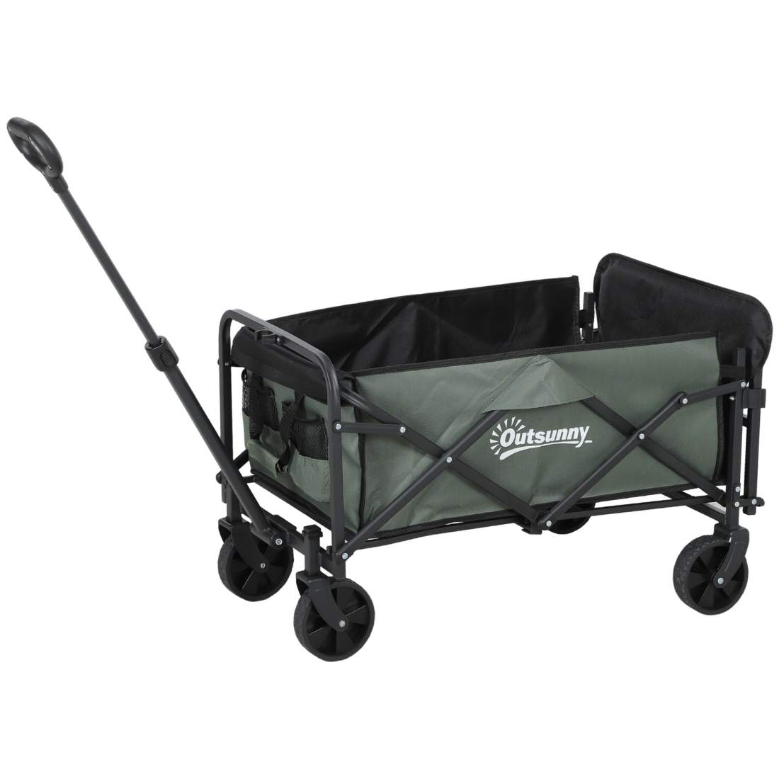 Fällbar trädgårdsvagn – 90 kg kapacitet, 72L, grön | Hem & Hobby | Pryloteket