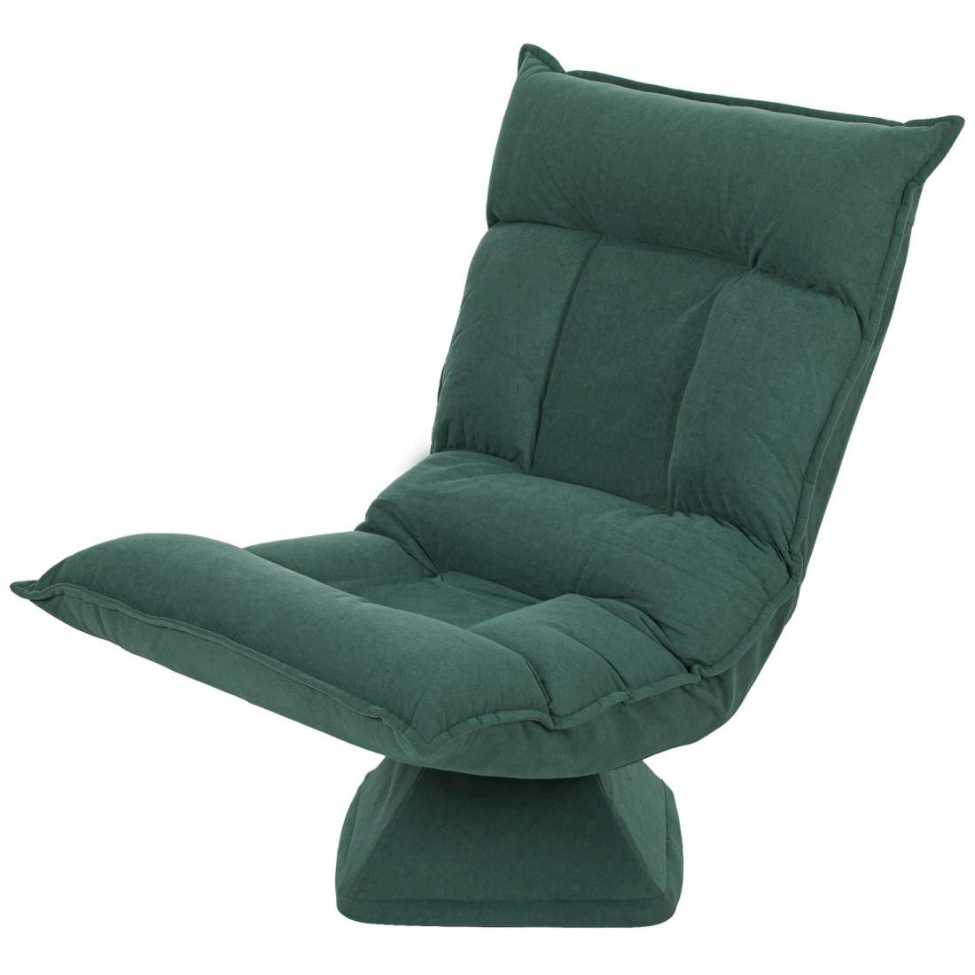 Green Swivel Floor Chair – Justerbart ryggstöd, sammetsliknande tyg | Hem & Hobby | Pryloteket