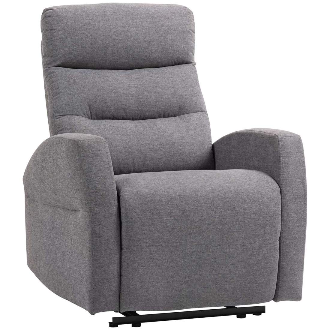 Justerbar vilstol med fotstöd – mörkgrå linne-look | Hem & Hobby | Pryloteket