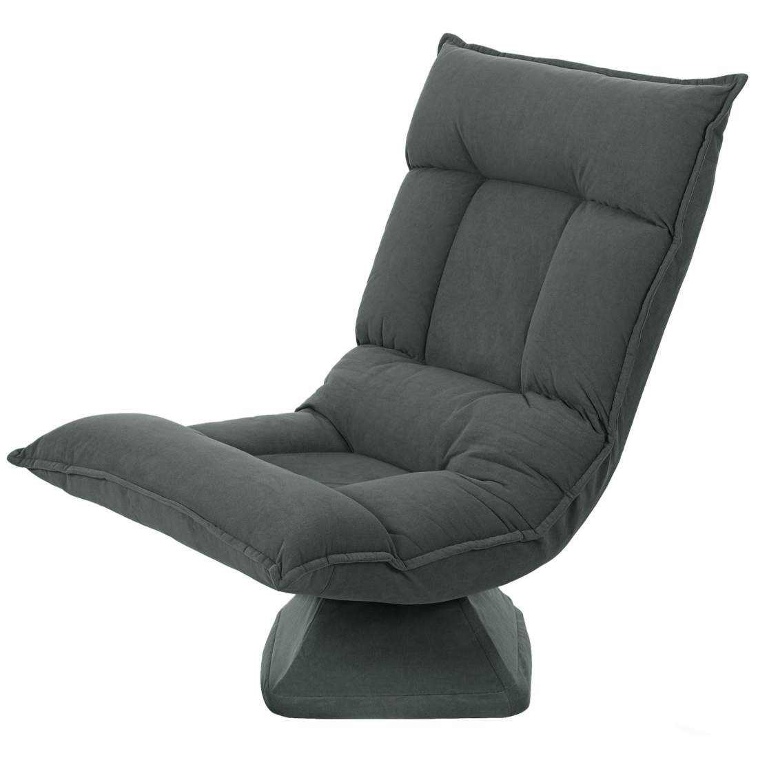 Swivel Floor Chair – Justerbart ryggstöd, mörkgrå | Hem & Hobby | Pryloteket