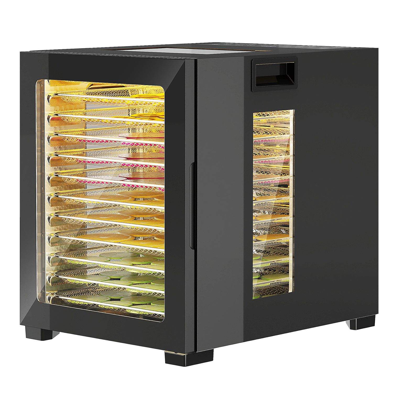 Maddehydrator, 12 rustfri bakker, 40-70°C, 48-timers timer