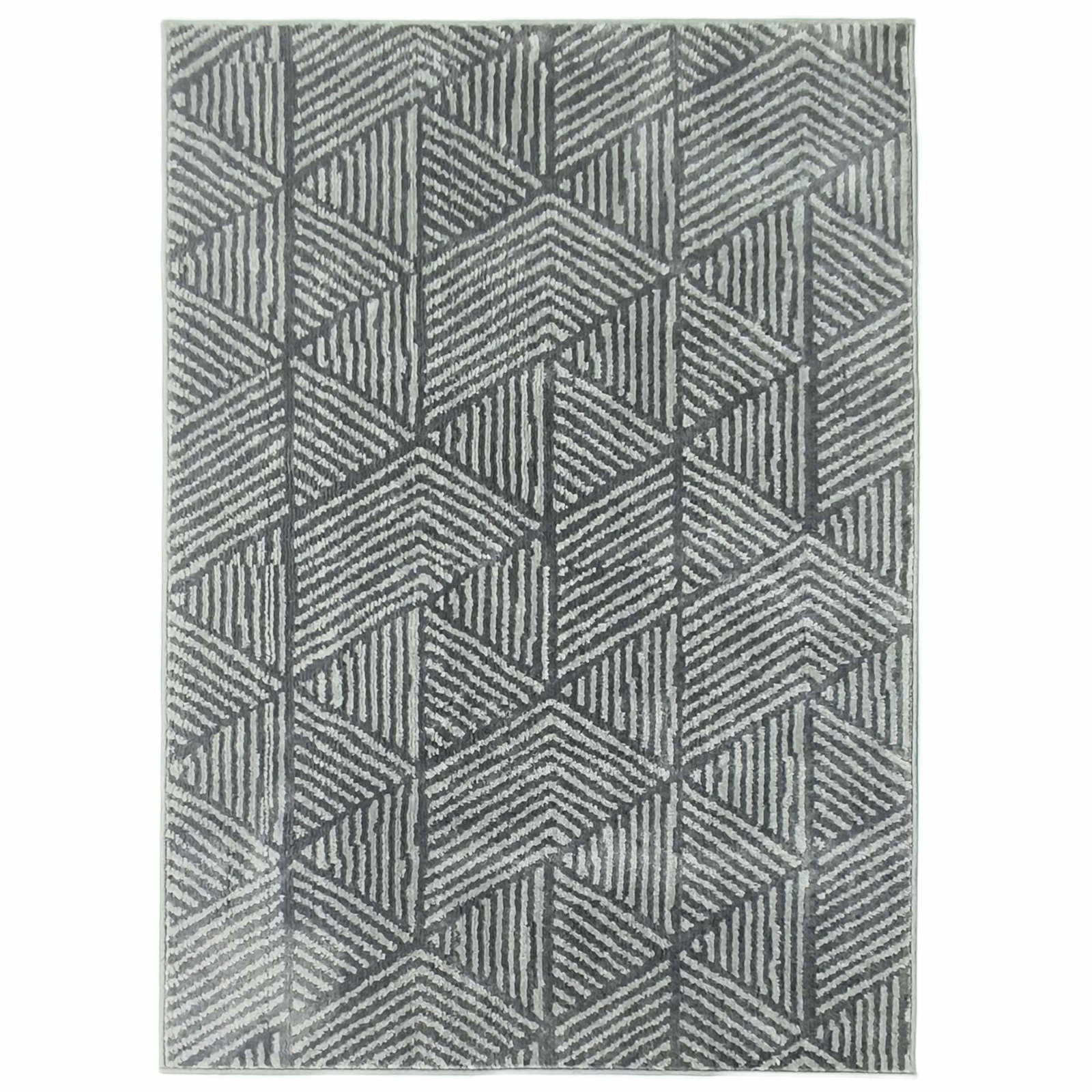 Mørkegrå vaskbart stuetæppe – 150 x 80 cm