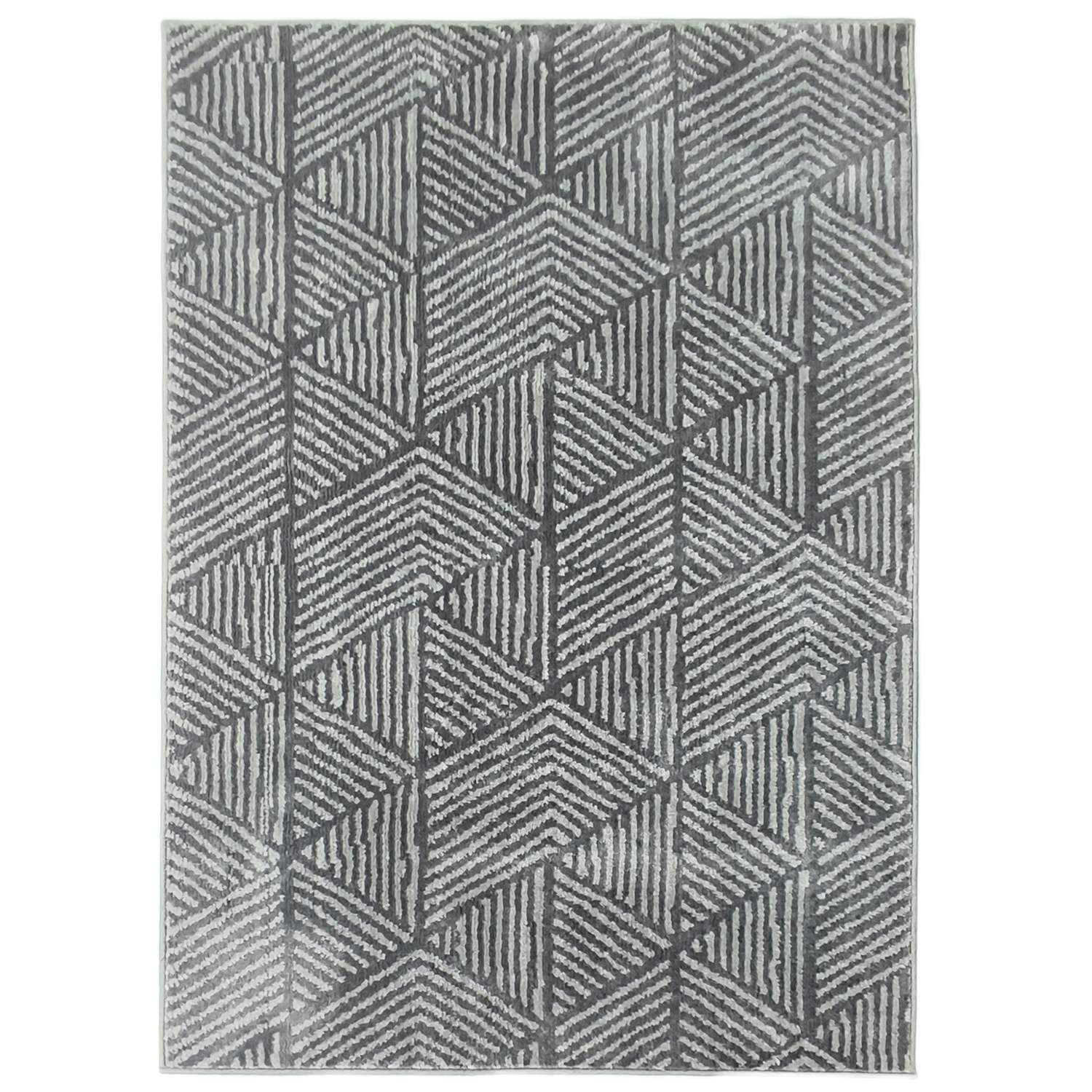 Mørkegrå vaskbart stuetæppe – 150 x 80 cm, moderne stil