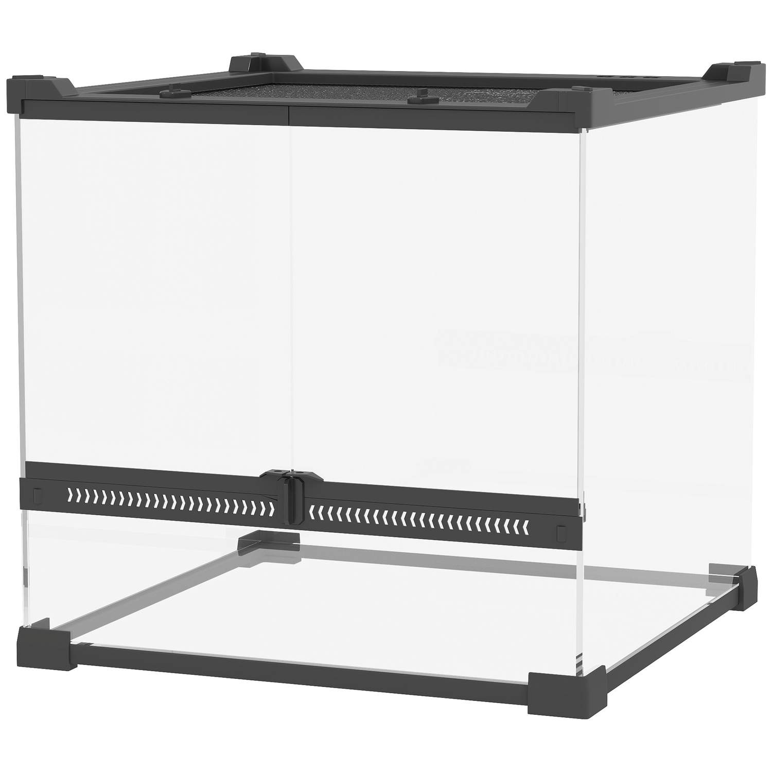 Glasterrarium til krybdyr – vandtæt base, sikker lås