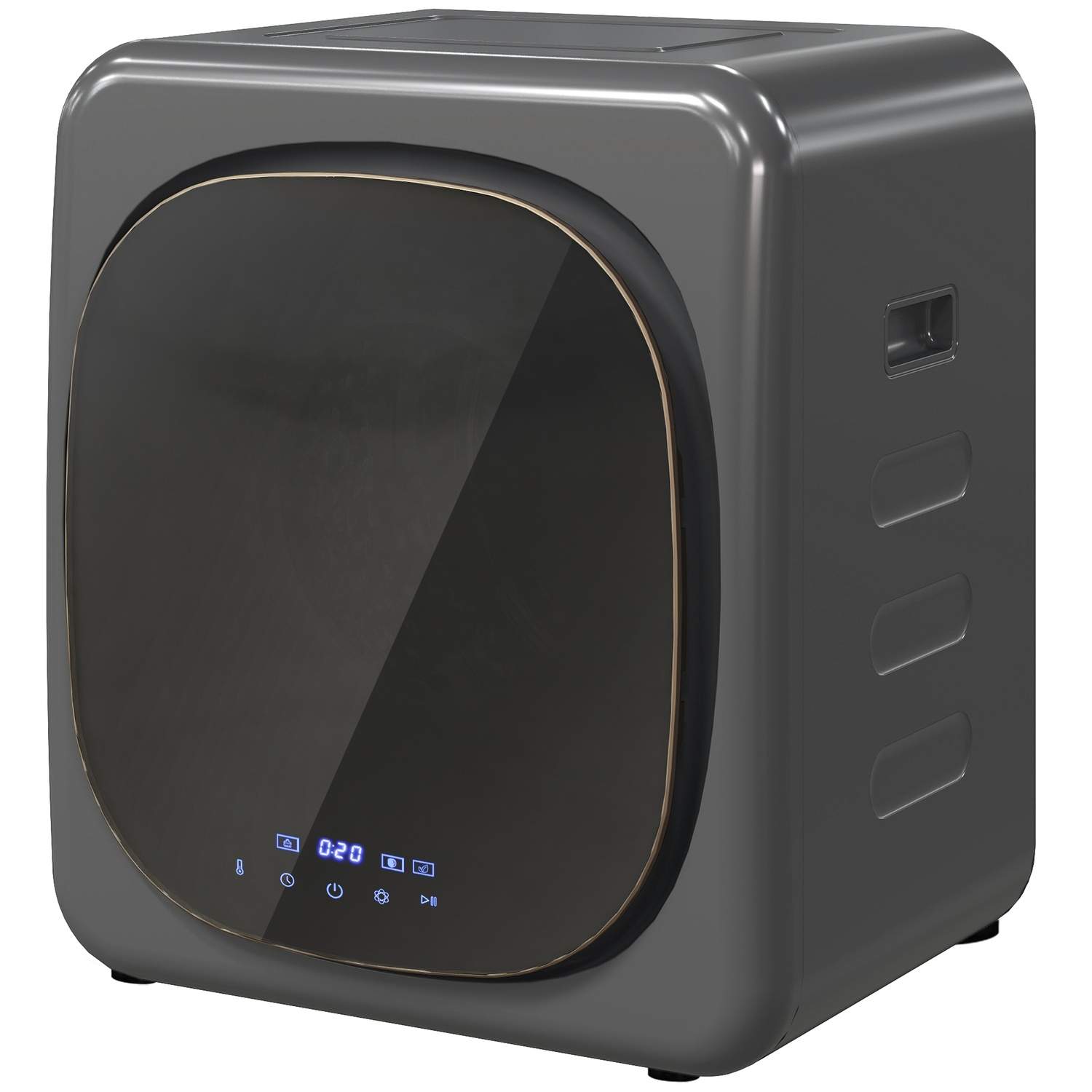 Kompakt UV-tørretumbler – 4 kg kapacitet, rustfrit stål