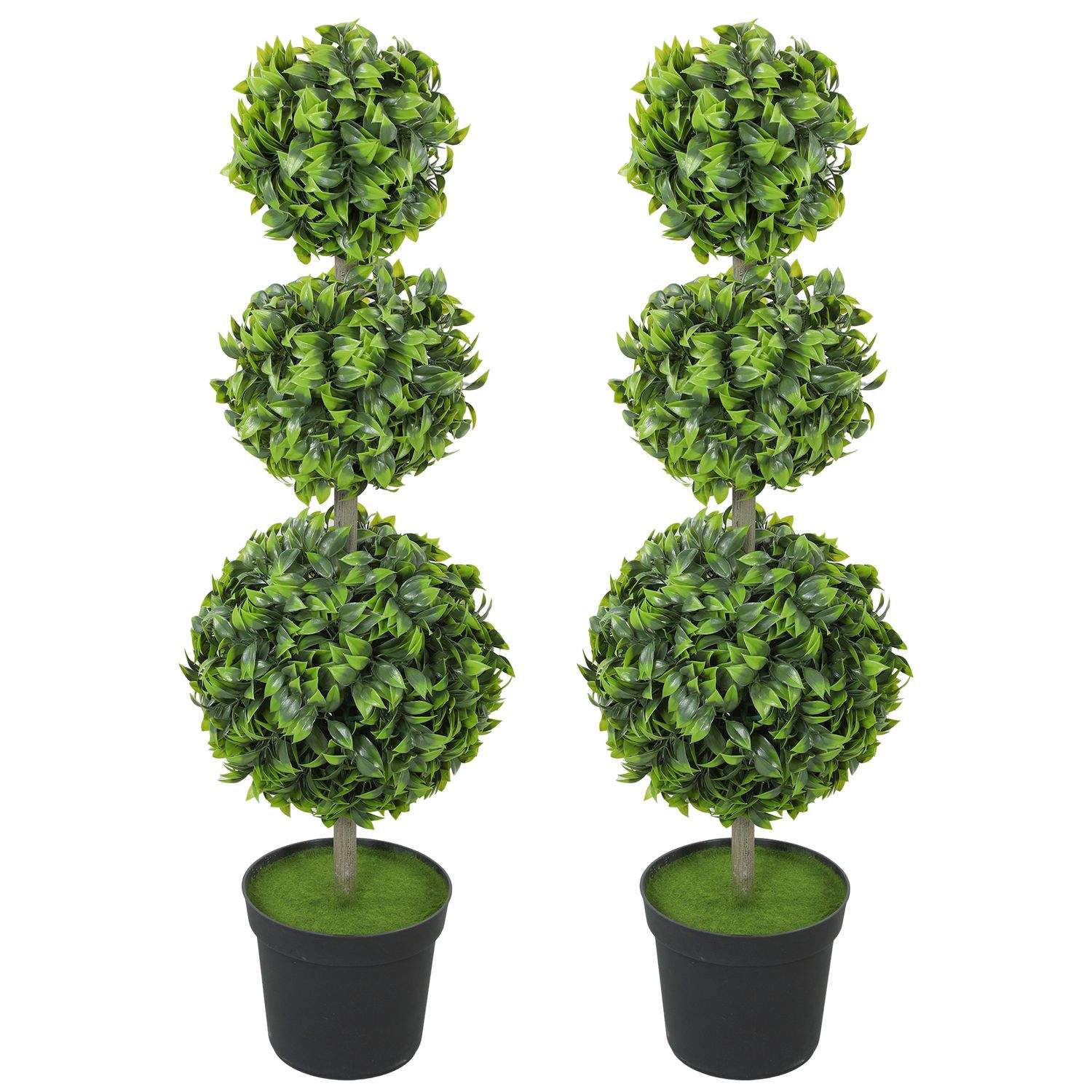 Kunstige topiære planter – UV-resistente, 100 cm, sæt med 2