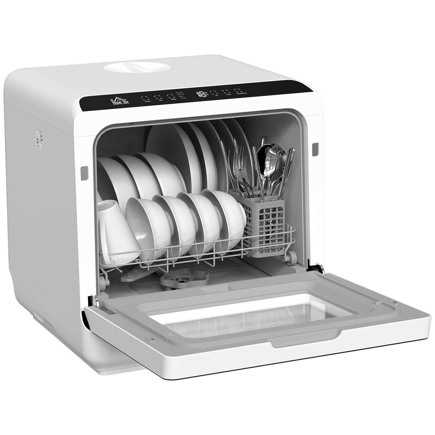 Bordopvaskemaskine – 6L tank, 5 programmer, hurtigtørrende