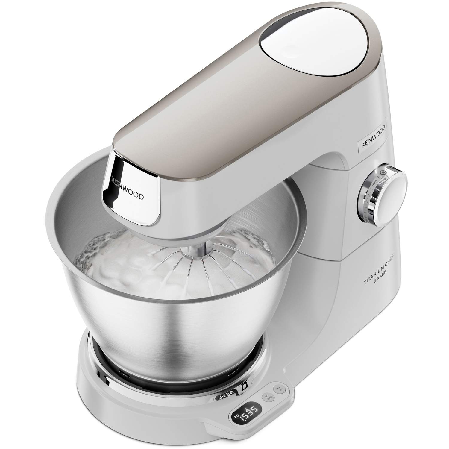 Alternativ bild 1 för Kenwood Titanium Chef Baker KVC65.001WH - Matberedare - 1200 W - vit/champagne cream